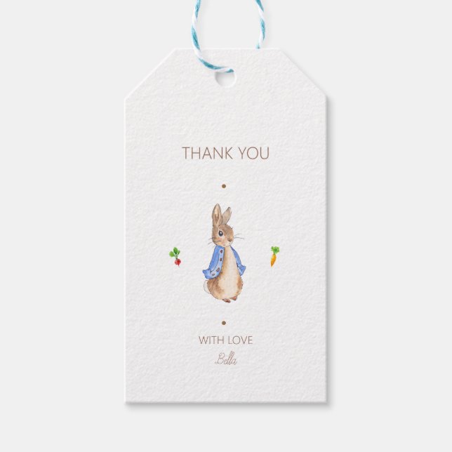 Simple Peter the Rabbit Gift Tags (Front)