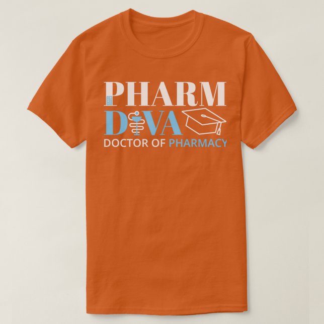 SIMPLE PHARMDIVA PHARMACY DOCTORS DEGREE GRADUATIO T-Shirt (Design Front)