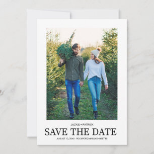Simple Photo and Typography Wedding Save The Date