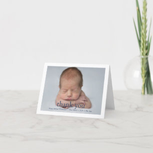 Simple Photo Baby Shower Photo Thank You Card