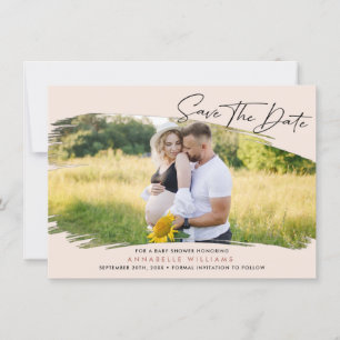 Simple Photo Baby Shower  Save The Date