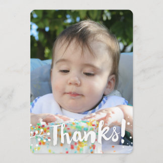 Simple Photo Background 'Thanks!' Card