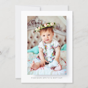 Simple Photo  Baptism Party Invitation