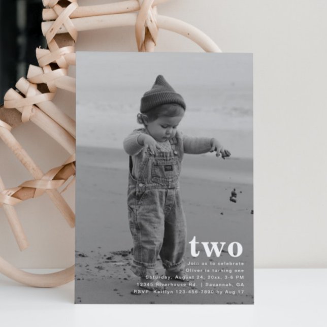 Simple Photo Birthday Invitation | Minimalist (Creator Uploaded)