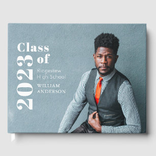 Simple Photo Bold Photo  Graduation Guest Book