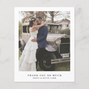 Simple Photo Budget Wedding Thank You Card