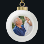 Simple Photo Ceramic Ball Christmas Ornament<br><div class="desc">Simple Photo Ceramic Ball Christmas Ornament</div>