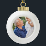 Simple Photo Ceramic Ball Christmas Ornament<br><div class="desc">Simple Photo Ceramic Ball Christmas Ornament</div>