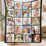 Simple Photo Collage 20 Picture Custom Cute Family Fleece Blanket<br><div class="desc">Cosy Memories Photo Collage Blanket Wrap yourself in warmth and cherished moments with our Cosy Memories Photo Collage Blanket. This modern and simple design is perfect for showcasing up to 20 photos of your most treasured memories. Whether it's family gatherings, beloved grandparents, close friends, playful pets, or joyful moments with...</div>