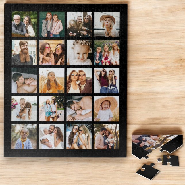 Simple Photo Collage 20 Picture Personalised Jigsaw Puzzle (Creator Uploaded)