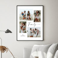 Simple Photo Collage Black and White Family