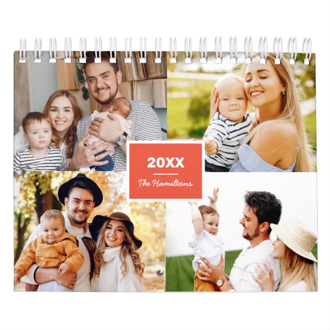 Simple Photo Collage Family 2022 Calendar (Cover)