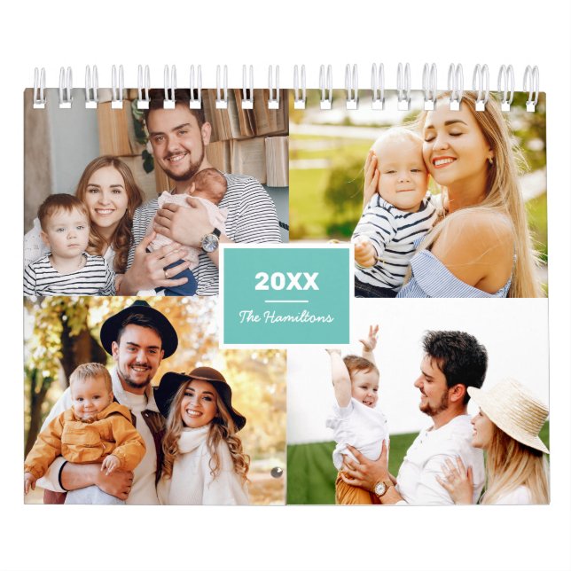 Simple Photo Collage Family 2022 Calendar (Cover)