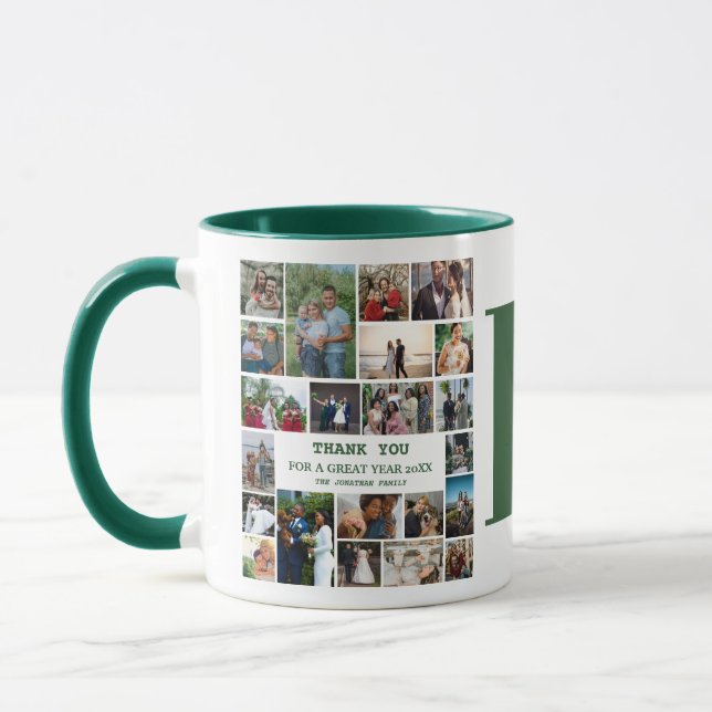Simple Photo Collage | Family Monogram Keepsake Mug (Left)