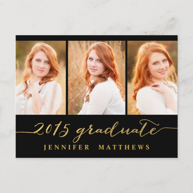 Simple Photo Collage | Graduation Party Invitation (Front)