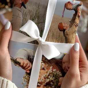 Simple Photo Collage Holiday Wrapping Paper