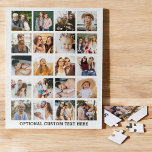 Simple Photo Collage Instagram Custom Personalised Jigsaw Puzzle<br><div class="desc">This Simple Photo Collage 20 Picture Personalised Jigsaw Puzzle is the perfect way to showcase your favourite memories. With room for 20 photos, it makes a meaningful and unique gift for loved ones, or a fun keepsake for yourself. Whether it’s family vacations, birthdays, or special moments, this puzzle is designed...</div>