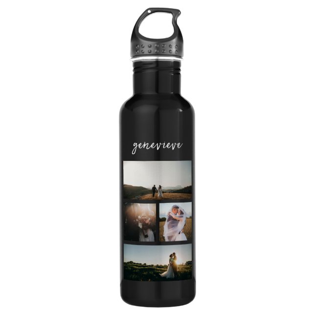 Simple Photo Collage Modern 710 Ml Water Bottle (Front)