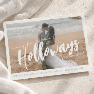 Simple Photo Destination Wedding Save the Date  Announcement Postcard