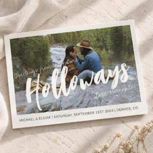 Simple Photo Destination Wedding Save the Date Announcement Postcard