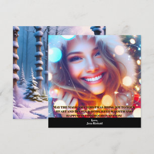 Simple Photo  Elegant Christmas Card