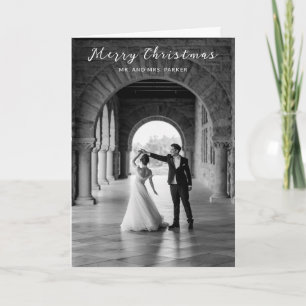 Simple Photo Elegant Christmas Holiday Card