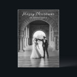 Simple Photo Elegant Christmas Holiday Card<br><div class="desc">Modern Christmas card featuring a simple design with "Merry Christmas" in an elegant script over your favourite photo.</div>