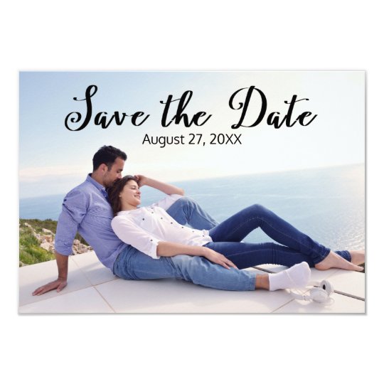 Simple Photo Elegant Script - 3x5 Save the Date Card