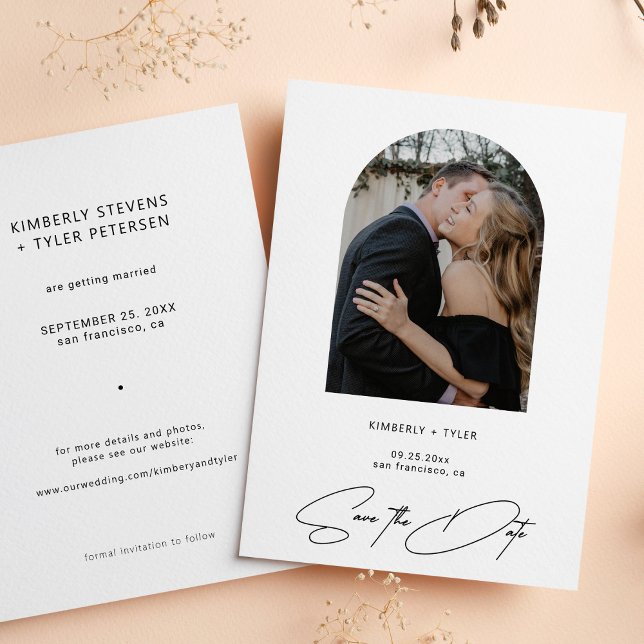 Simple photo elegant script wedding save the date (Creator Uploaded)