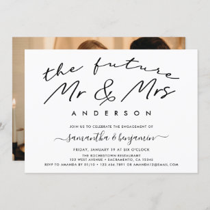 Simple Photo Engagement Party Invitation