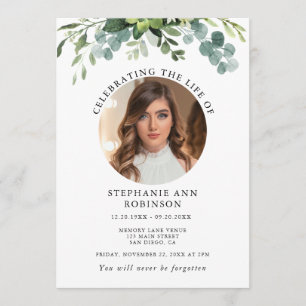 Simple Photo Funeral Memorial Order of Service Programme