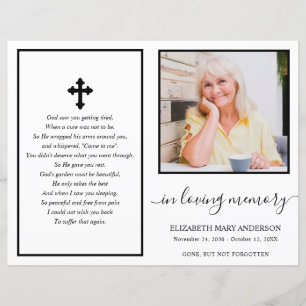 Simple Photo Funeral Program