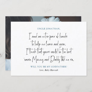 Simple Photo Godfather Proposal Invitation