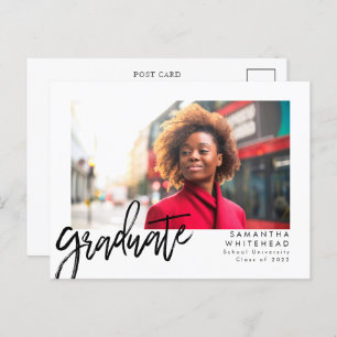 Simple Photo Graduate Announcement 2022 Postcard