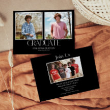 Simple Photo Graduation Announcement Invitation