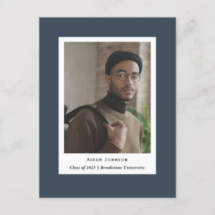 Simple Photo Graduation Announcement Postcards