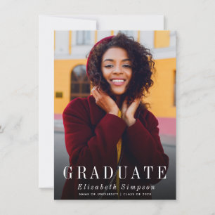 simple photo graduation invitation & announcement