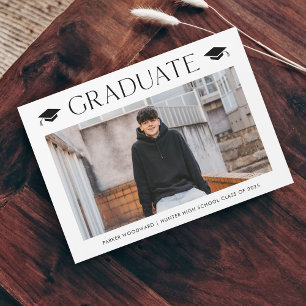 Simple Photo Graduation Magnetic Invitation
