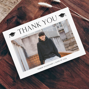 Simple Photo Graduation Thank You Card