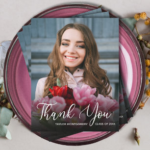 Simple Photo Graduation Thank You Card