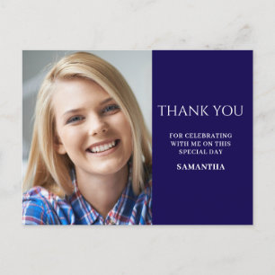 Simple Photo Graduation Thank You Postcard