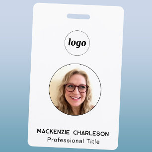 Simple Photo ID Business Nametag  Badge