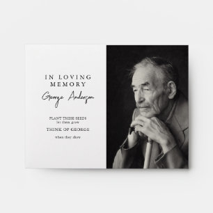 Simple Photo Memorial Seed Packet Sympathy Favour Envelope