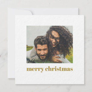 Simple Photo Merry Christmas Flat Card