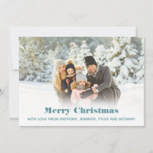 Simple Photo Merry Christmas Message Photo Holiday Card