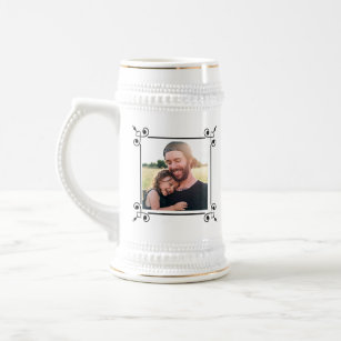 Simple Photo Message Dad Gift Beer Stein