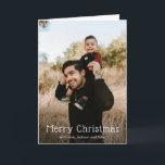 Simple Photo Modern Christmas Holiday Card<br><div class="desc">Modern Christmas card featuring a simple design with "Merry Christmas" in a fun serif font over your favourite photo.</div>
