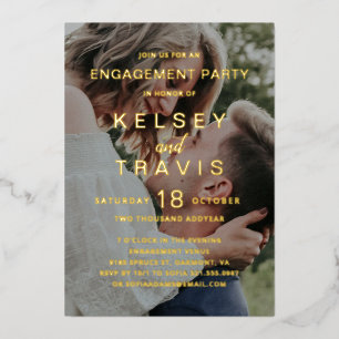 Simple Photo Modern Engagement Party