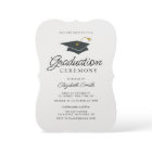 simple photo modern graduation ceremony invitation