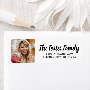 Simple Photo Modern Graduation Return Address